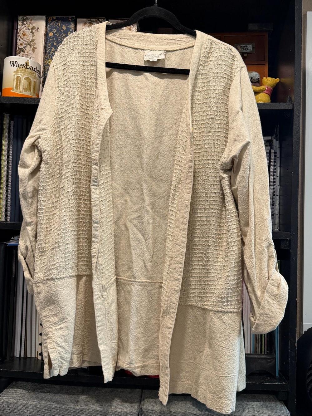 Soft Cream Open-Front Women's Cardigan Sweater
